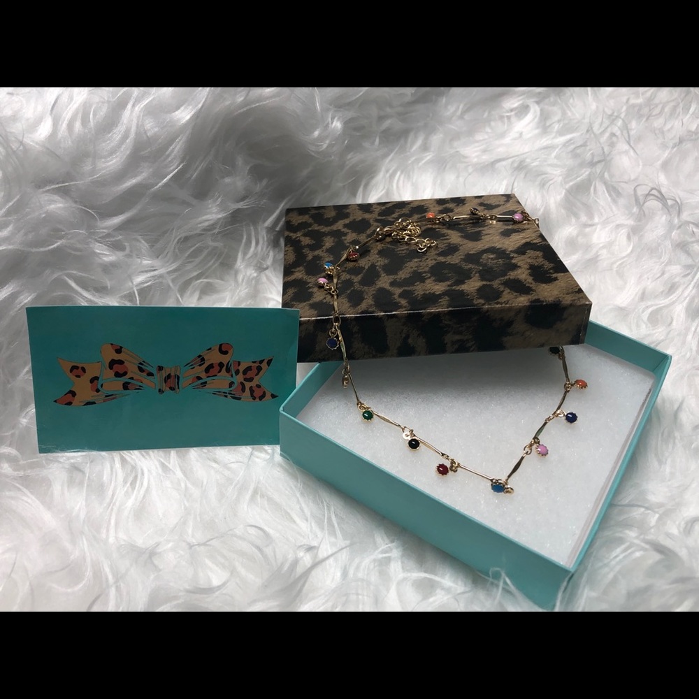 Sunflower colored gem choker necklace